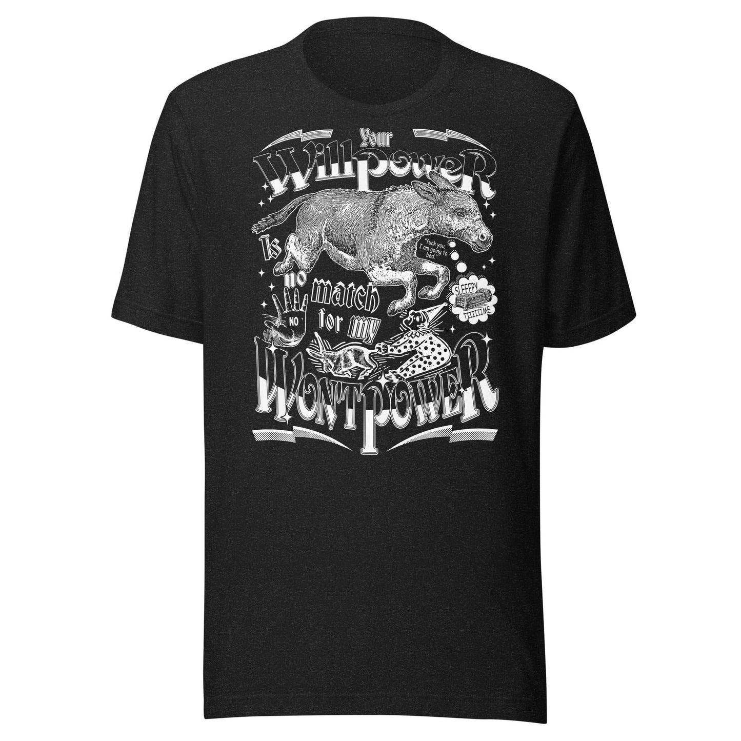 Arcane Bullshit T-shirt Black Heather / XS "Won'tpower" Unisex t-shirt