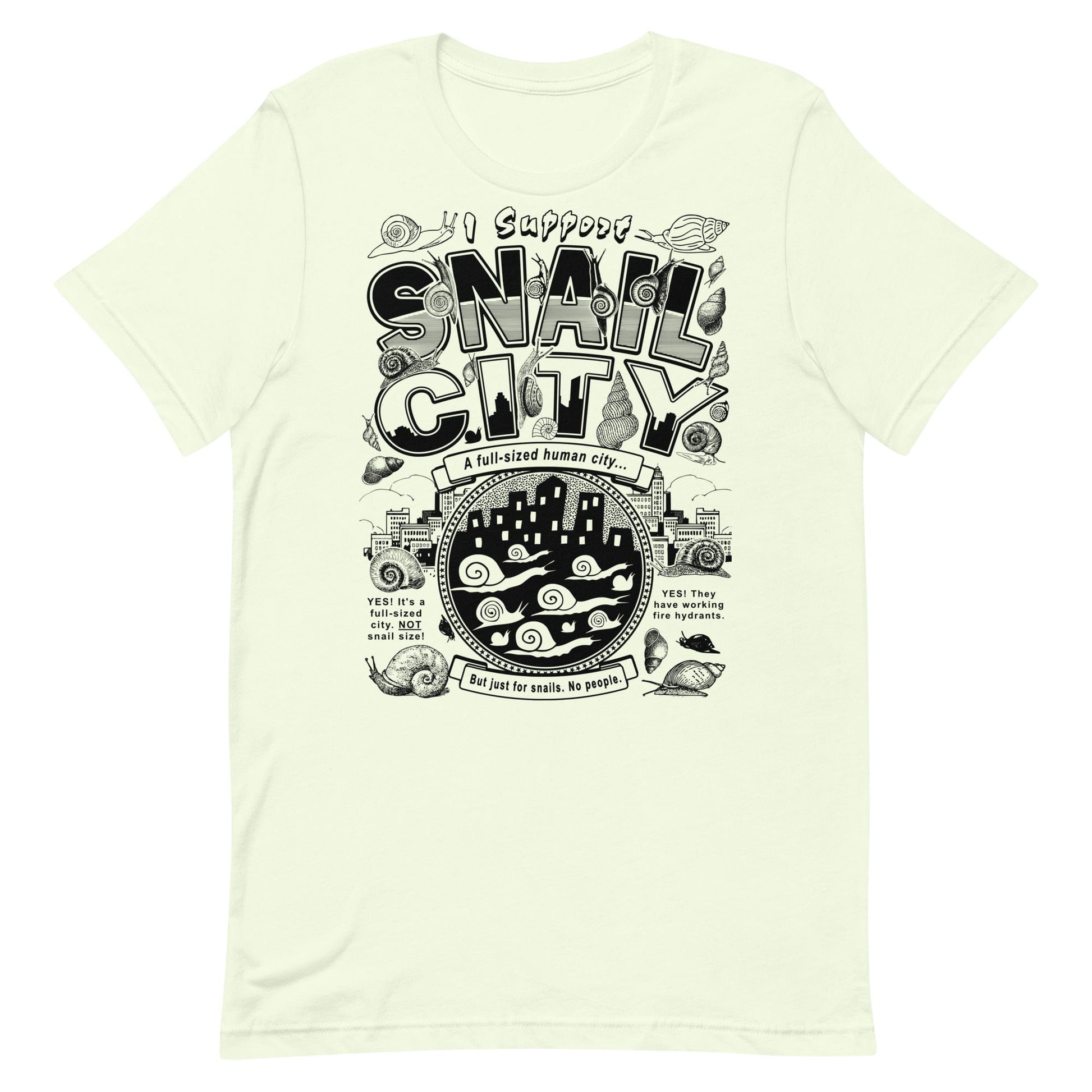 Arcane Bullshit T-shirt Citron / XS "Snail City" Unisex t-shirt