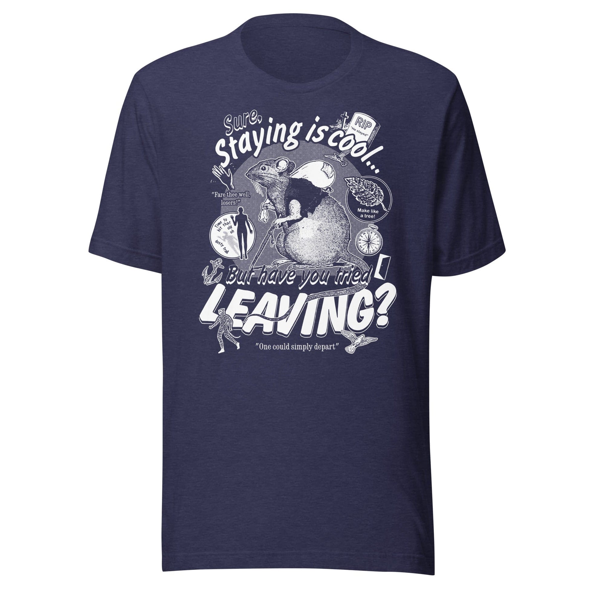 Arcane Bullshit T-shirt Heather Midnight Navy / XS "Leaving" Unisex t-shirt