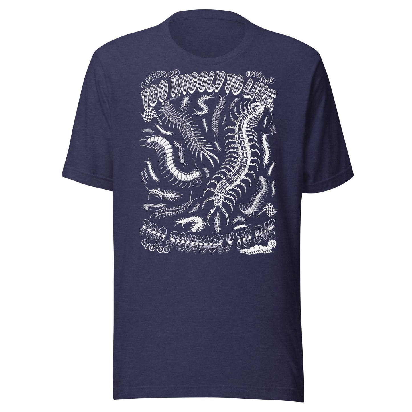 Arcane Bullshit T-shirt Heather Midnight Navy / XS "Too Wiggly to Live, Too Squiggly to Die" Unisex t-shirt