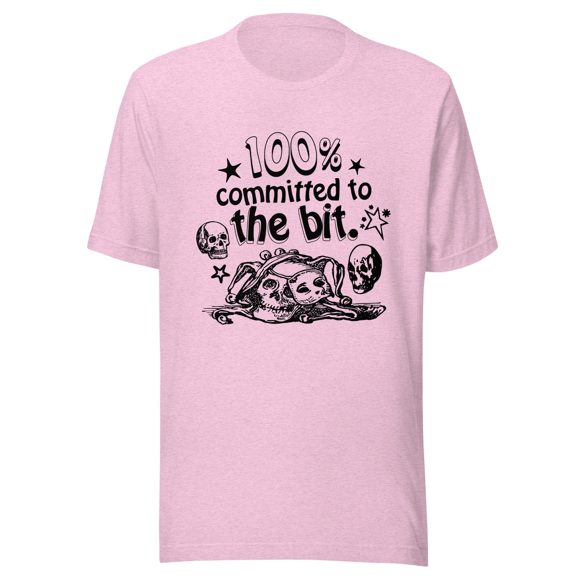 Arcane Bullshit T-shirt Heather Prism Lilac / XS "Committed To The Bit" Unisex t-shirt