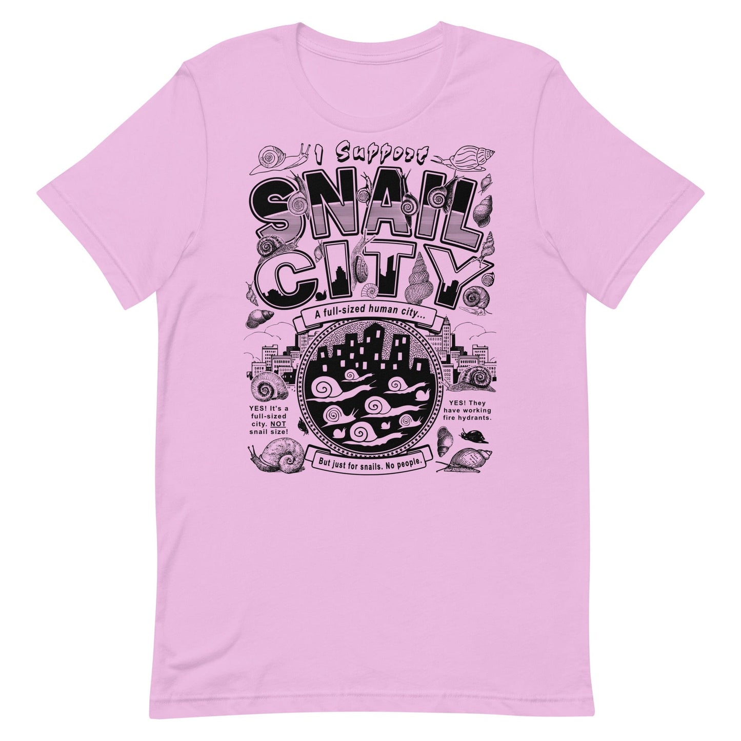 Arcane Bullshit T-shirt Lilac / S "Snail City" Unisex t-shirt