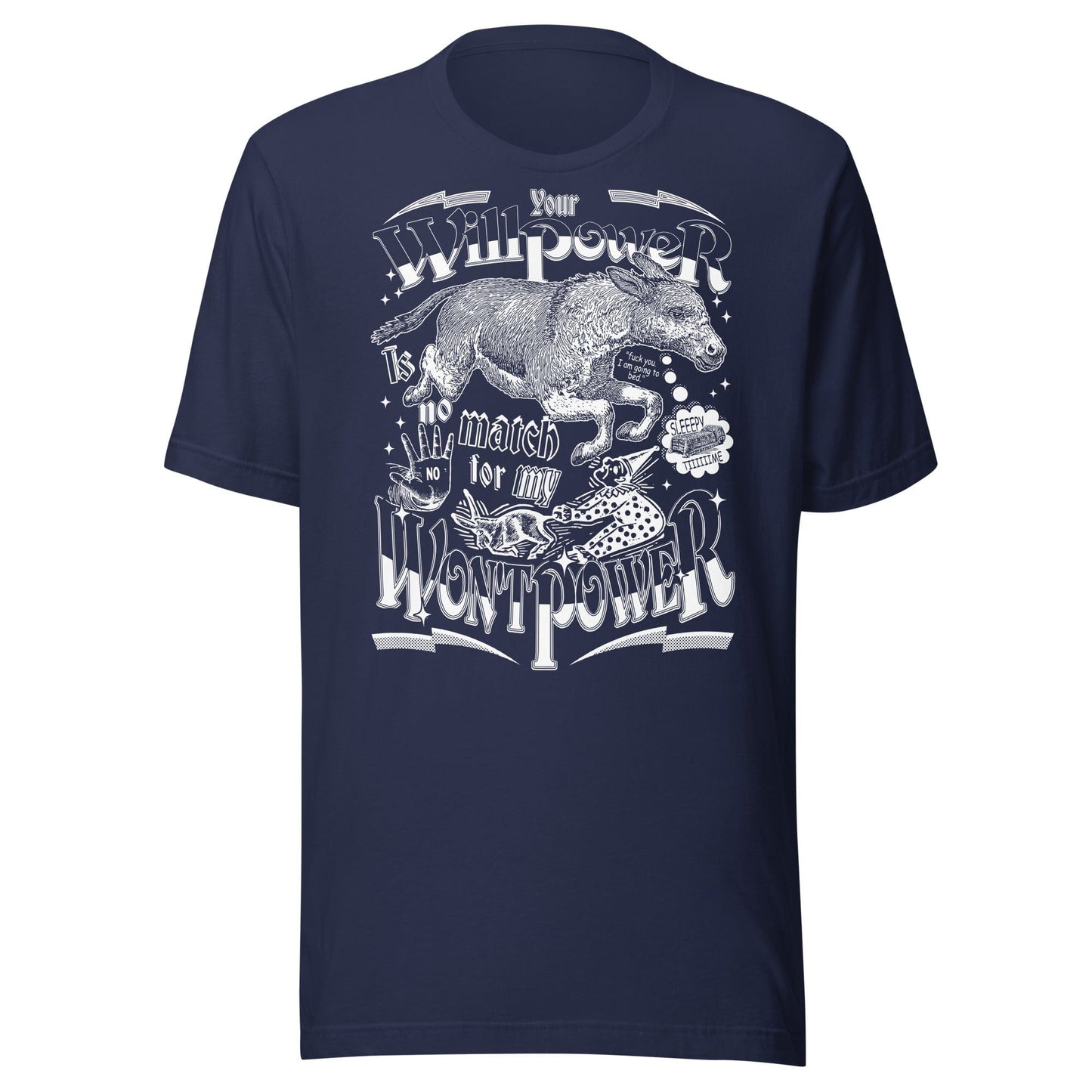 Arcane Bullshit T-shirt Navy / XS "Won'tpower" Unisex t-shirt