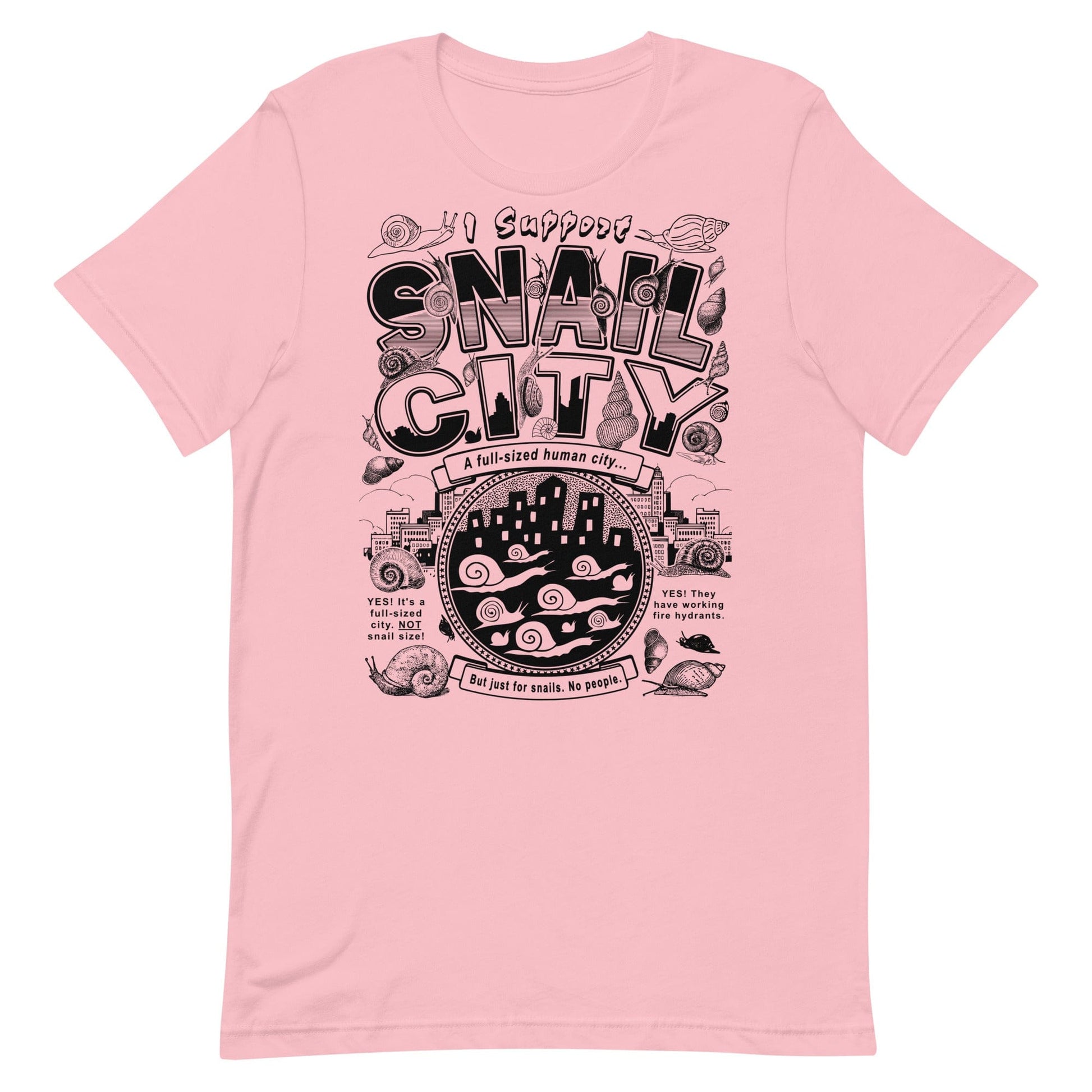 Arcane Bullshit T-shirt Pink / S "Snail City" Unisex t-shirt