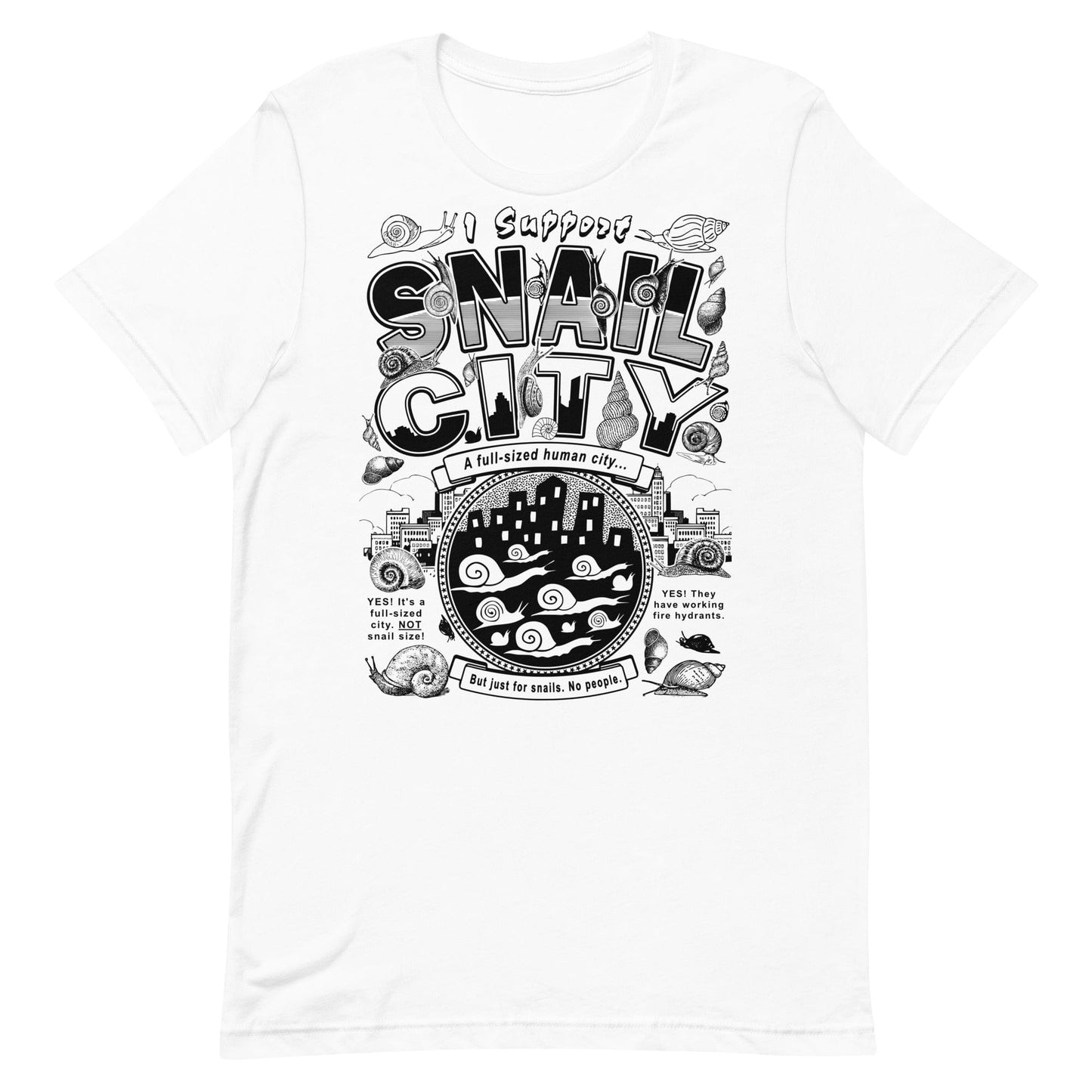 Arcane Bullshit T-shirt White / XS "Snail City" Unisex t-shirt