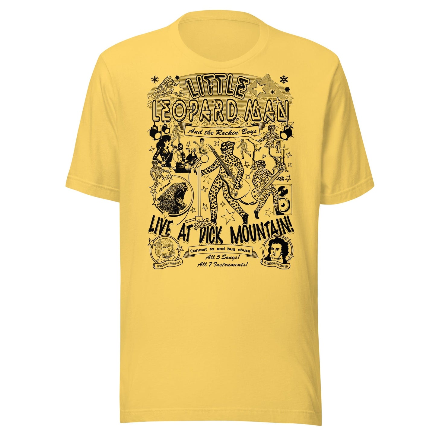 Arcane Bullshit T-shirt Yellow / S "Little Leopard Man" Unisex t-shirt