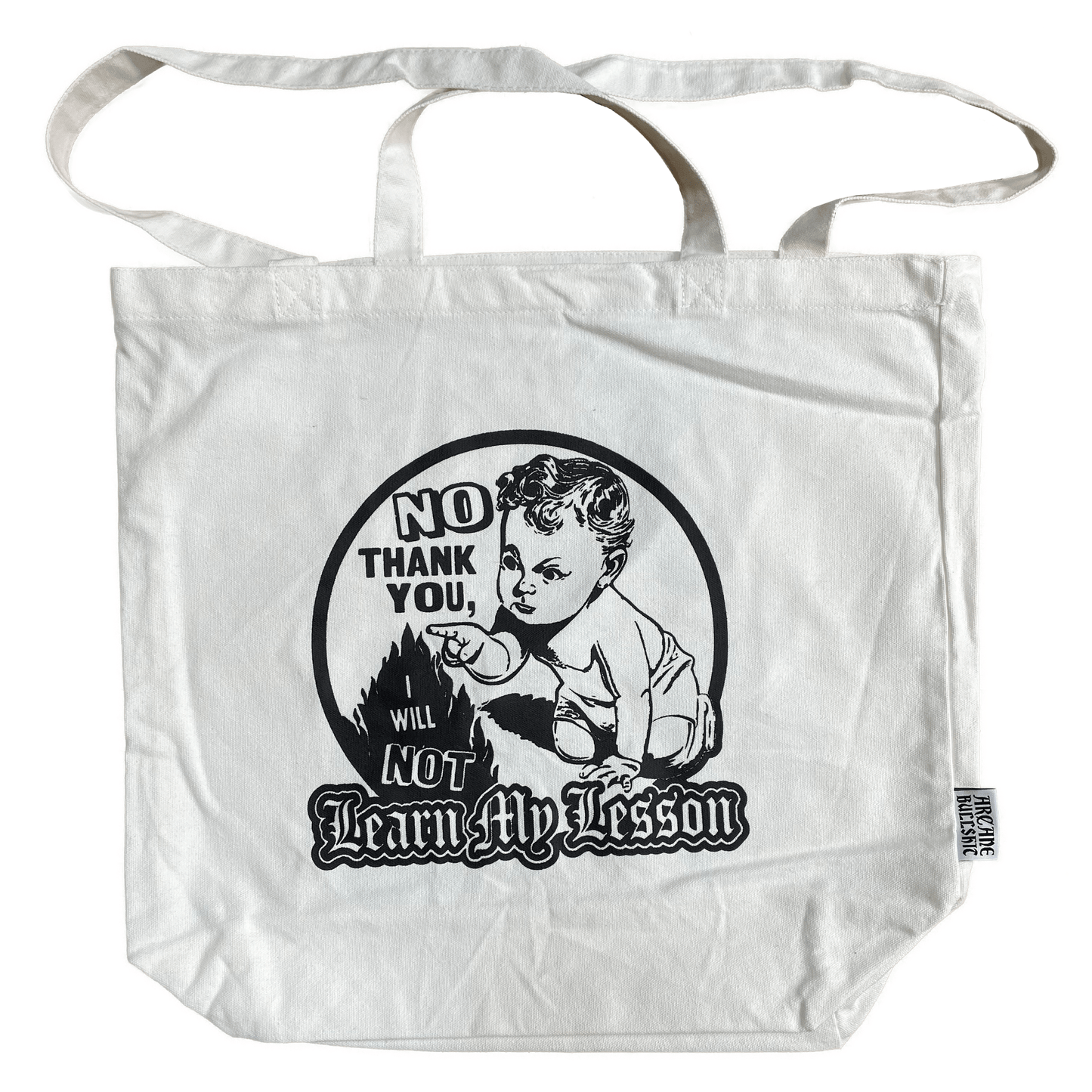 Arcane Bullshit Tote "Learn My Lesson" tote bag