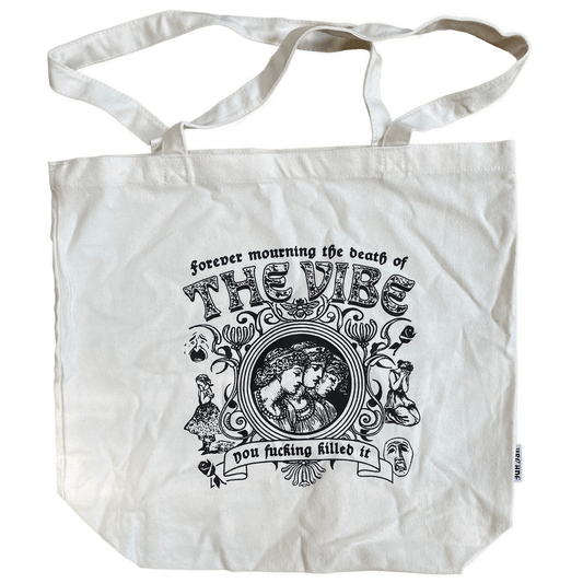 Arcane Bullshit Tote "Mourning The Vibe" tote bag