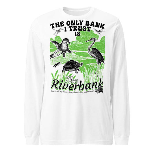 Arcane Bullshit White / XS "The Riverbank" Unisex Long Sleeve Tee