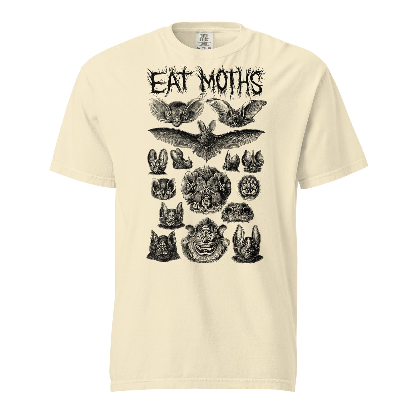 "Eat Moths" Unisex garment-dyed heavyweight t-shirt