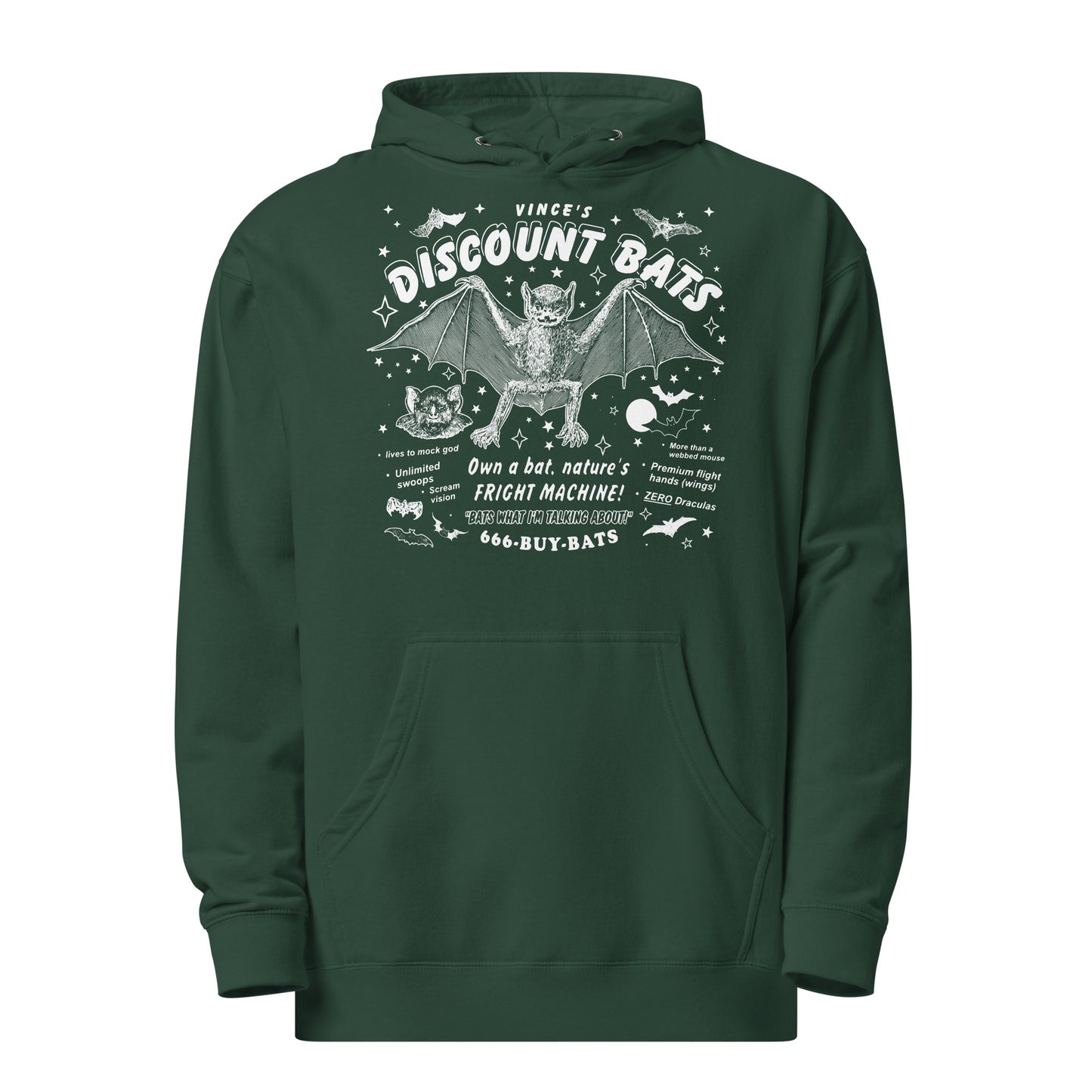 "Discount Bats" Unisex midweight hoodie