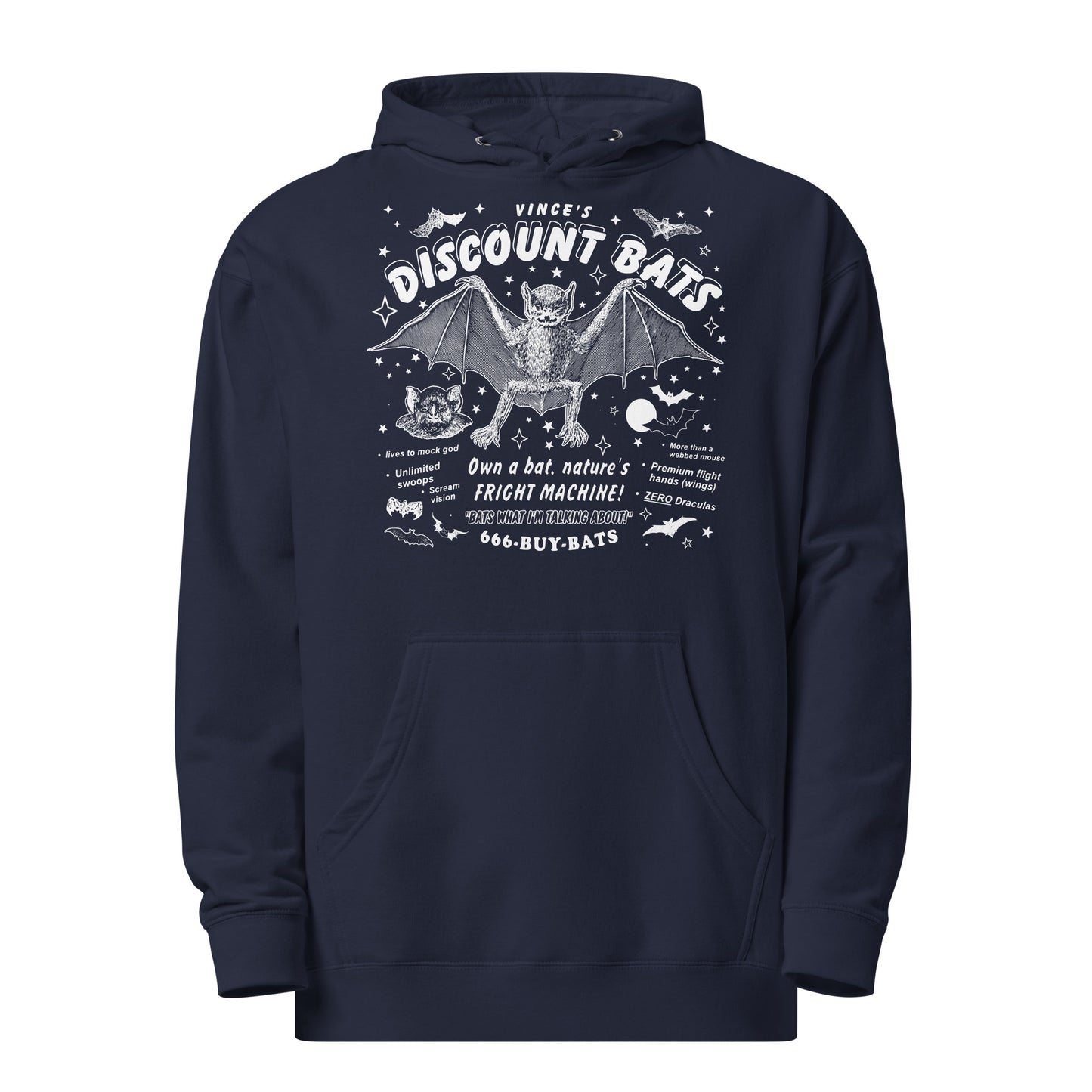 "Discount Bats" Unisex midweight hoodie