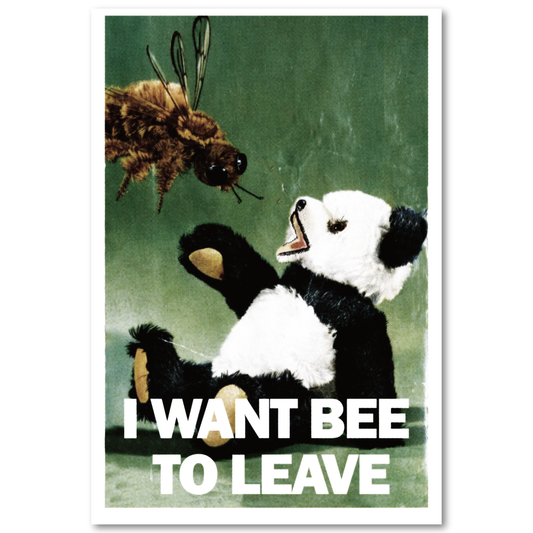 Affiche risographique "Congé d'abeille" 
