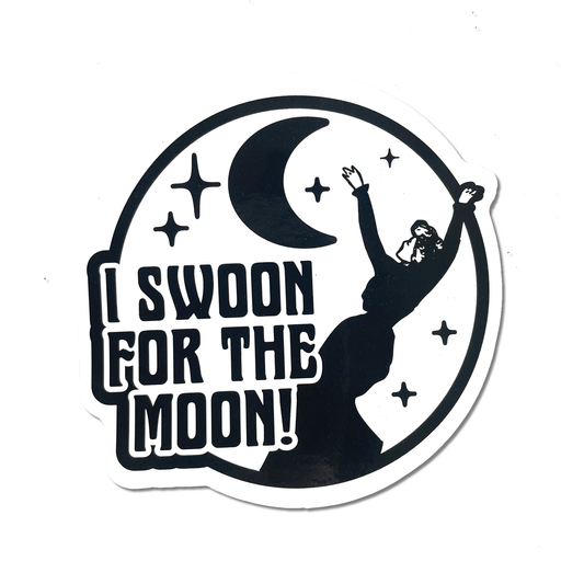 "Moon Swoon" Round Sticker