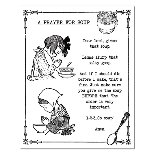 "Soup Prayer" poster