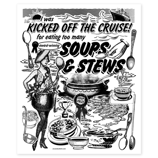 "Award-Winning Soups & Stews" Risograph Poster