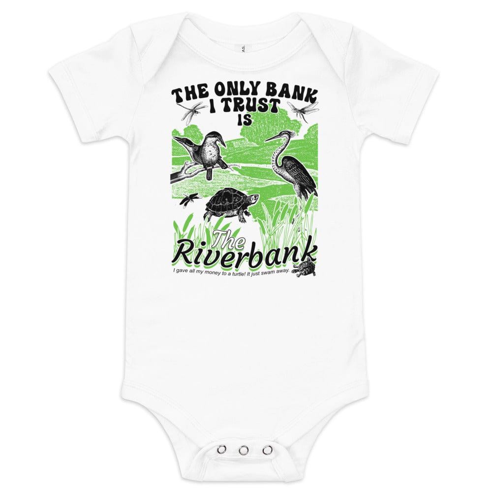 Arcane Bullshit Baby Onesie White / 3-6m "The Riverbank" Baby short sleeve one piece