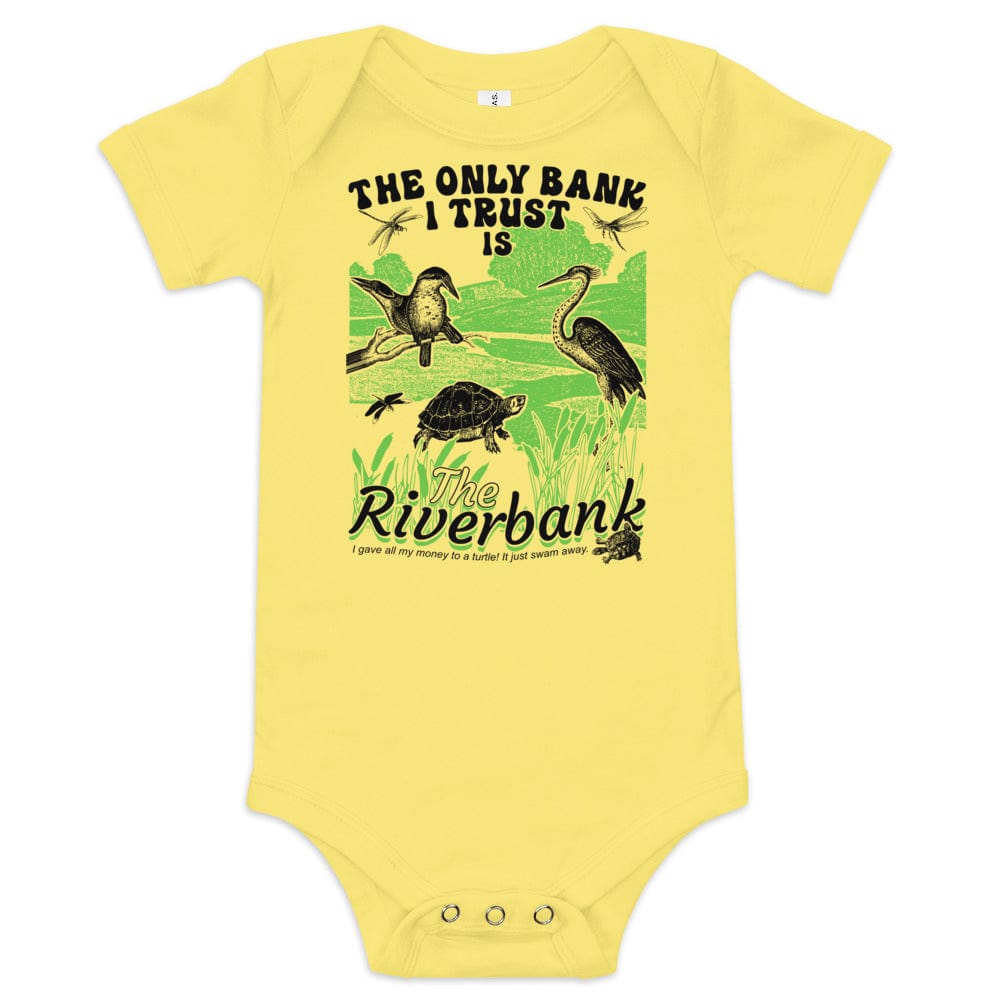 Arcane Bullshit Baby Onesie Yellow / 3-6m "The Riverbank" Baby short sleeve one piece