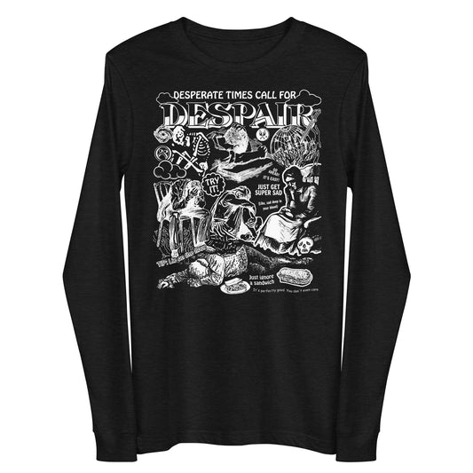 Arcane Bullshit Black Heather / XS "Despair" Unisex Long Sleeve Tee