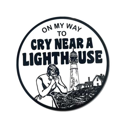 Arcane Bullshit Sticker "Cry Near a Lighthouse" Round Sticker