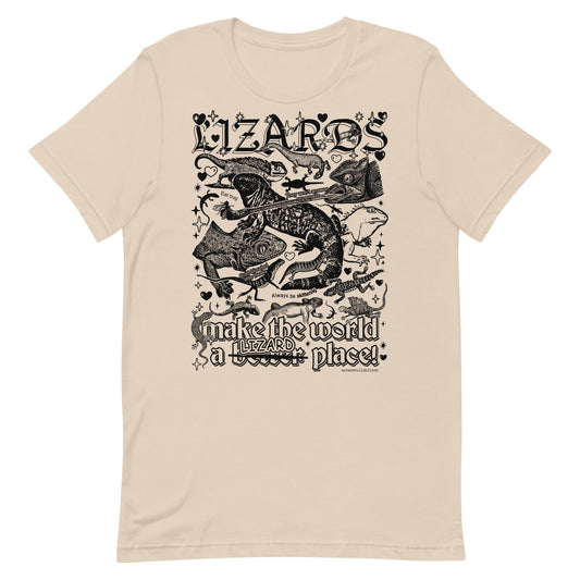 Arcane Bullshit T-shirt Soft Cream / XS "Lizards" Unisex t-shirt