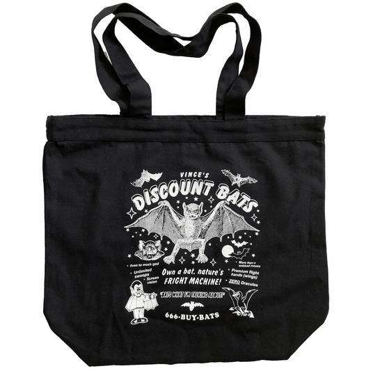 Arcane Bullshit Tote "Discount Bats" jumbo tote bag