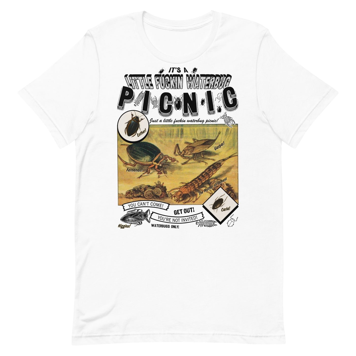 "Waterbug Picnic" Unisex t-shirt